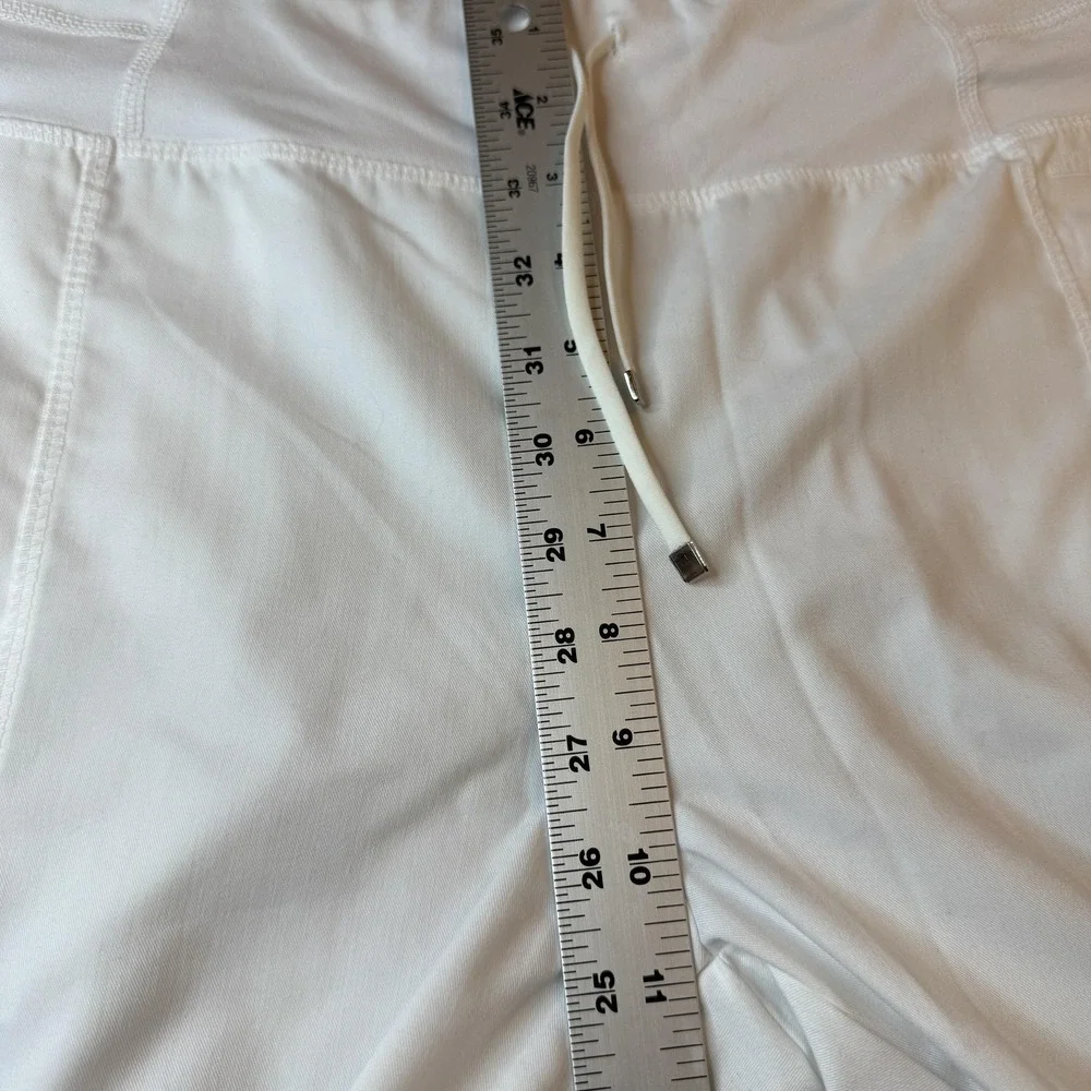 Grey's Anatomy Womens Scrub Pants XLT White Wide Waist Active Healthcare Nursing